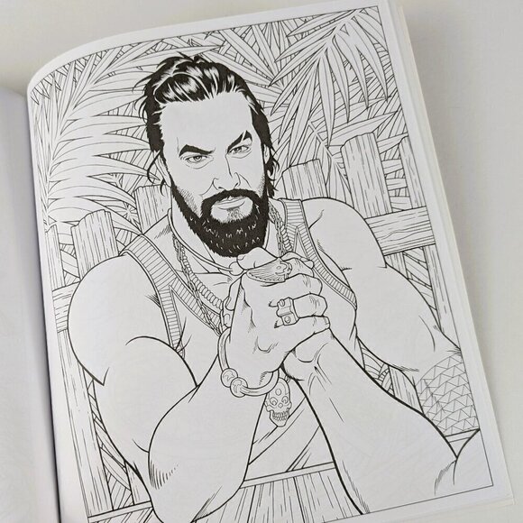 NEW Crush and Color Jason Momoa Coloring Book - Picture 3 of 4